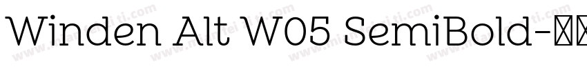 Winden Alt W05 SemiBold字体转换